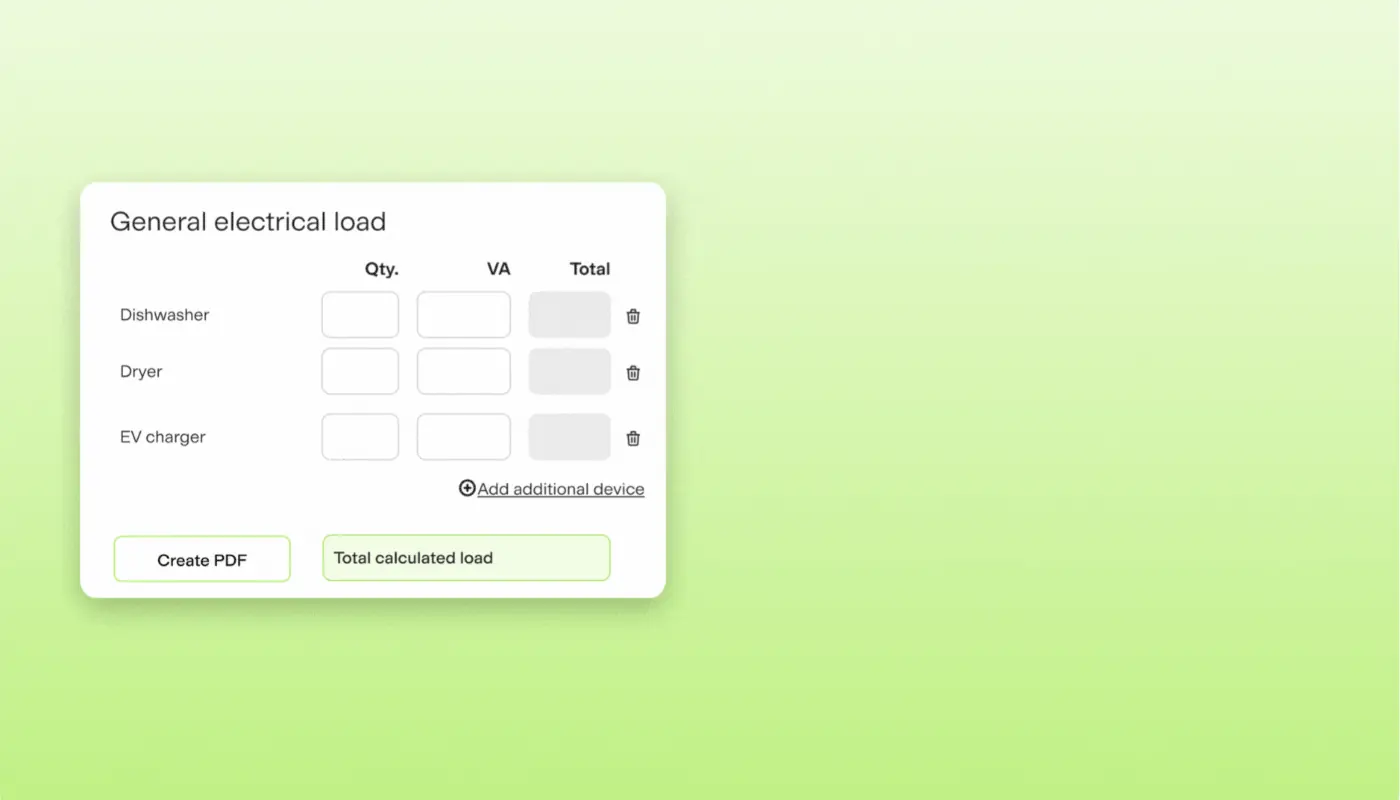 Create and check load calcs quickly